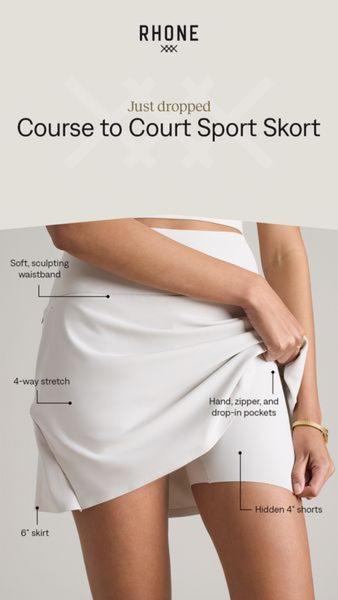 skort, tennis skirt, athletic skirt, sport skirt, active skirt, workout skort, golf skirt, new arrival, product launch, minimalist, calm, fresh, neutral
